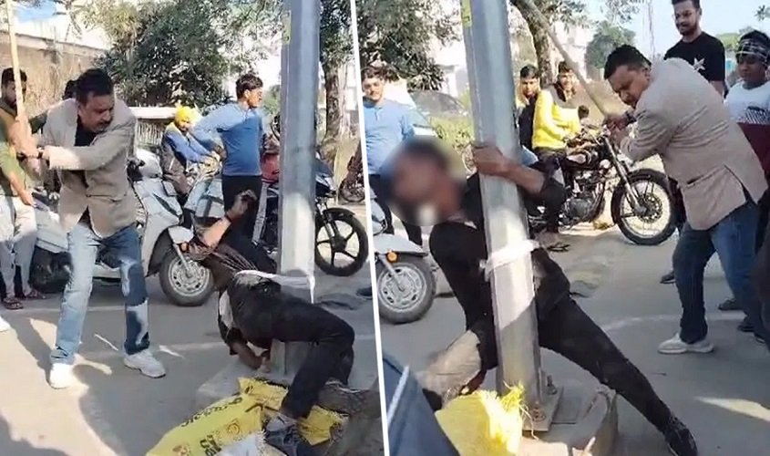 सहारनपुर में क्रूर हमला: खंभे से बांध युवक को बेरहमी से पीटा, वीडियो हुआ वायरल, जानिए क्या है वजह