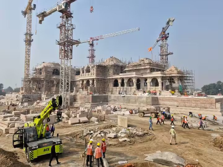 Ram Mandir : पांच तस्वीरें देखिए जो दिव्य और भव्य राम मंदिर के निर्माण स्थिति को दर्शाते हैं, गर्भ गृह लगभग पूरा
