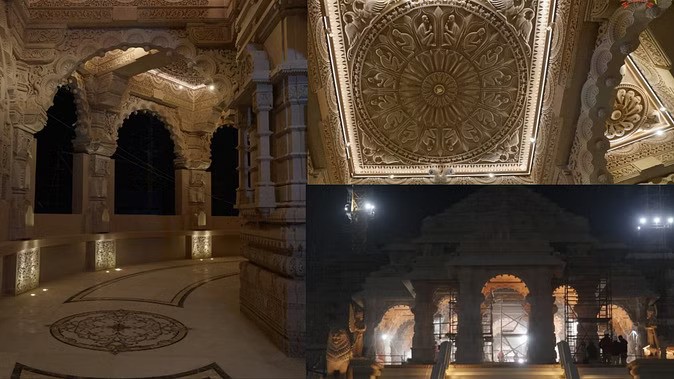 Ram Lala : राम मंदिर और आसपास के परिसर की रात में ली गईं ये तस्वीरें आपका मन मोह लेंगी, देखिए राम मंदिर की चार तस्वीरें