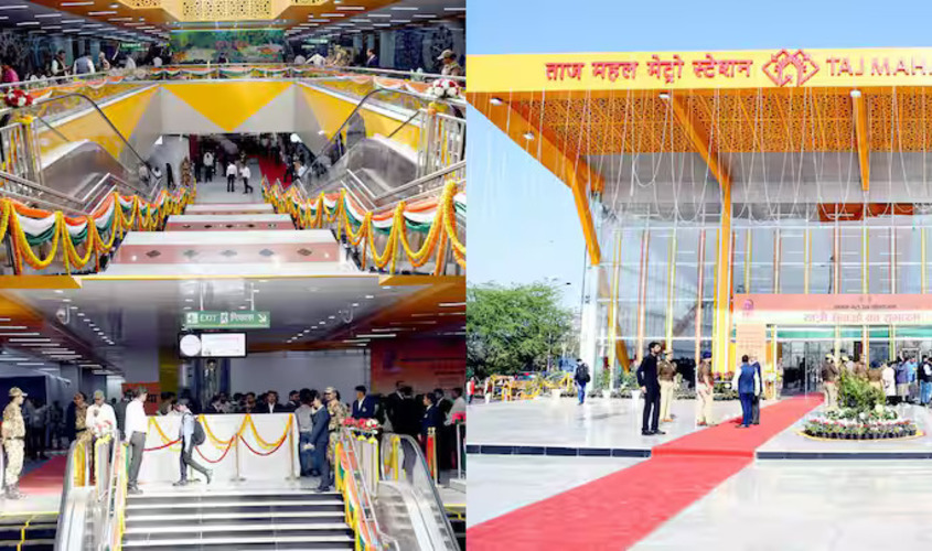 Agra Metro : आगरा को मिली मेट्रो की सौगात, देखिए आगरा मेट्रो की खूबसूरत तस्वीरें
