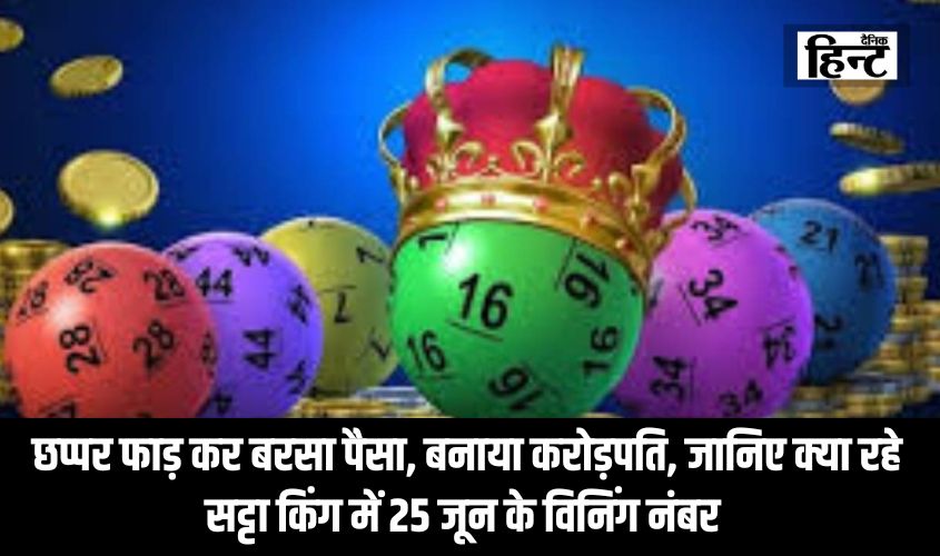 Satta King Result : छप्पर फाड़ कर बरसा पैसा, बनाया करोड़पति, जानिए क्या रहे सट्टा किंग में 25 जून के विनिंग नंबर