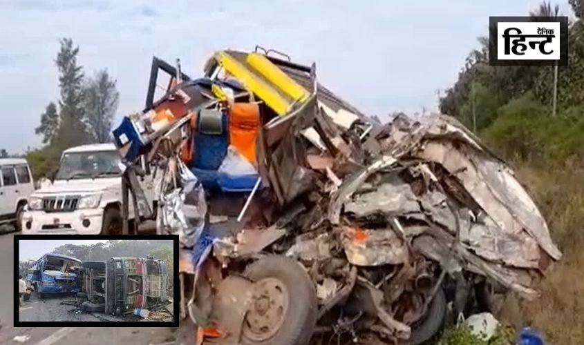 कर्नाटक के हावेरी में हुआ दर्दनाक सड़क हादसा, 13 लोगों की मौत, 4 घायल