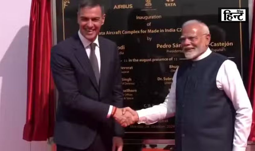 PM Modi Gujarat Visit : स्पेन के राष्ट्रपति पेड्रो सांचेज का भारत दौरा, पीएम मोदी और सांचेज ने वडोदरा में विमान निर्माण प्लांट का किया उद्घाटन