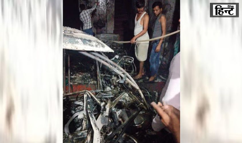 Lucknow News : दो मंजिला मकान में भीषण आग लगने से झुलसी छात्रा, घंटे बाद आग पर पाया काबू