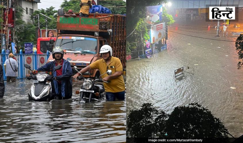 Kolkata Flood News: कोलकाता में रातभर की भारी बारिश से जनजीवन अस्त-व्यस्त, करंट लगने से 5 लोगों की मौत