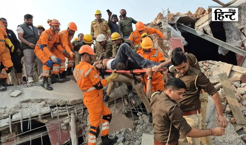 Greater Noida Building Collapse: 3-storey building collapses, 4 dead