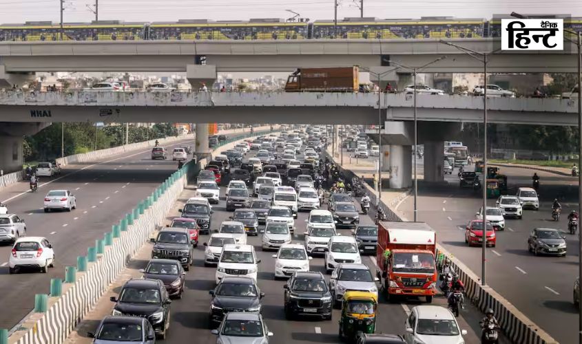 Delhi Traffic Jam News: Heavy traffic jam again in Delhi on the weekend